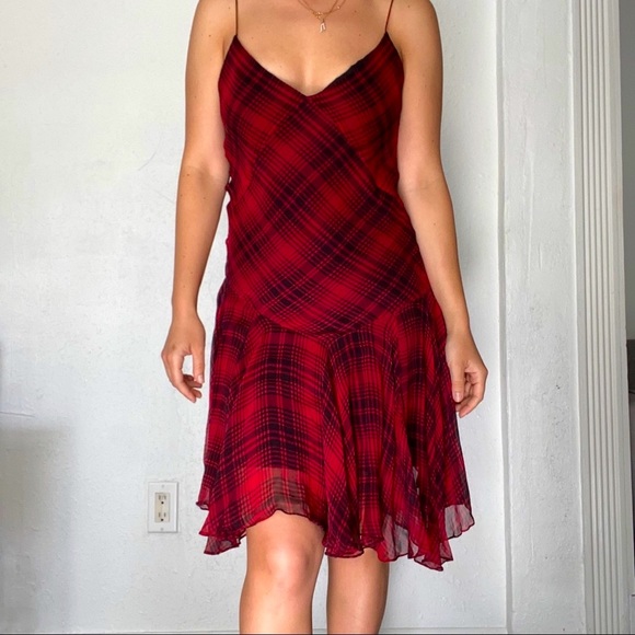 Rugby Ralph Lauren Dresses & Skirts - RUGBY Ralph Lauren Silk Dress Small 4 plaid tartan
